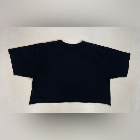 ACDC High Voltage Rock N Roll 1976 Retro Graphic Crop T-shirt Women XL Black - Picture 3 of 5